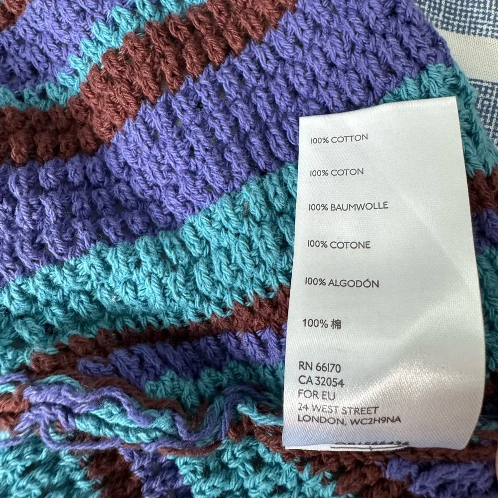 Free People Blue & Purple Crochet Halter Top